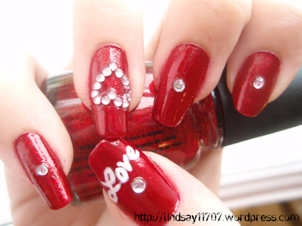 valentines nail designs. This nail design was actually