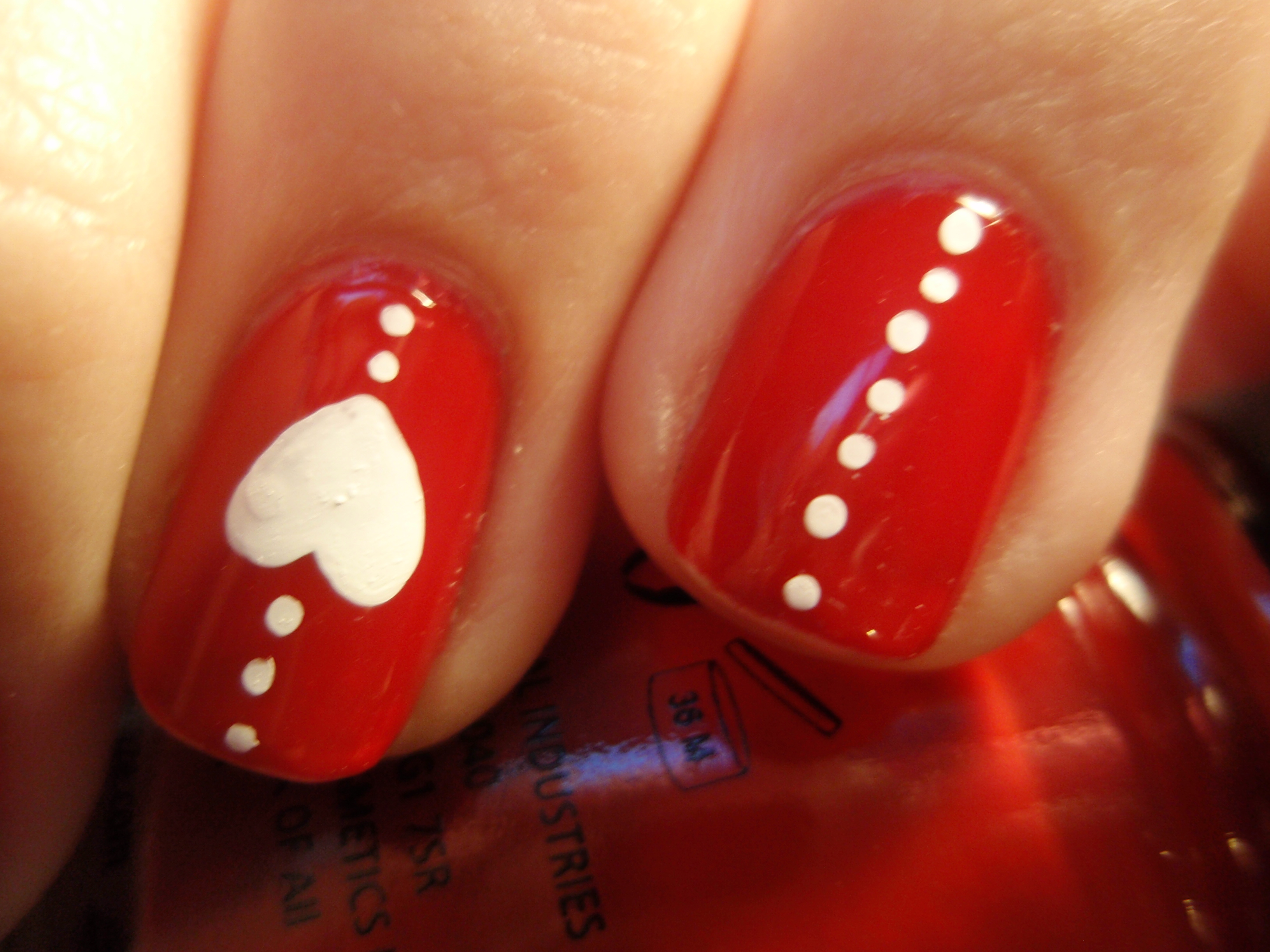 White And Red Nail Polish Designs Hansen nail art pen: white